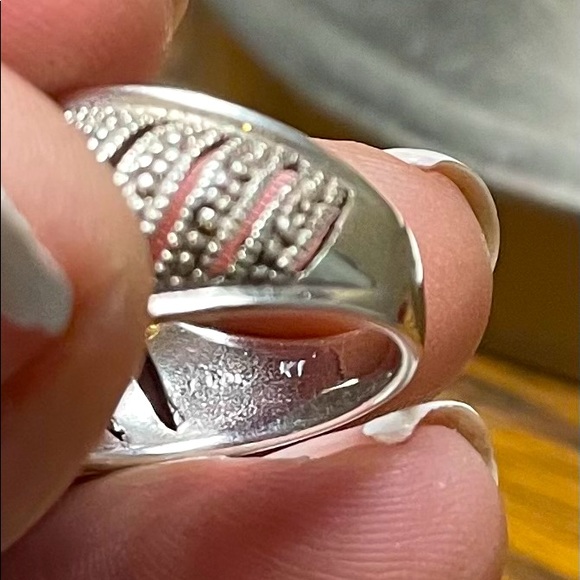 925 Sterling Silver Marcasite Gem Domed Design - Picture 6 of 6